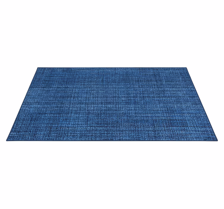 Alfombra vinílica imitación efecto tela azul - TenVinilo