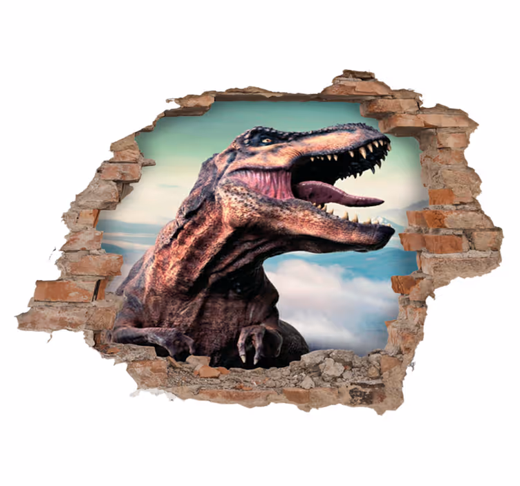 Alfombra vinílica animales t-rex 3d realista - TenVinilo