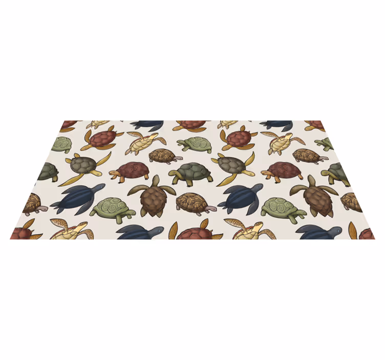 Alfombra vinílica animales variedad de tortugas - TenVinilo