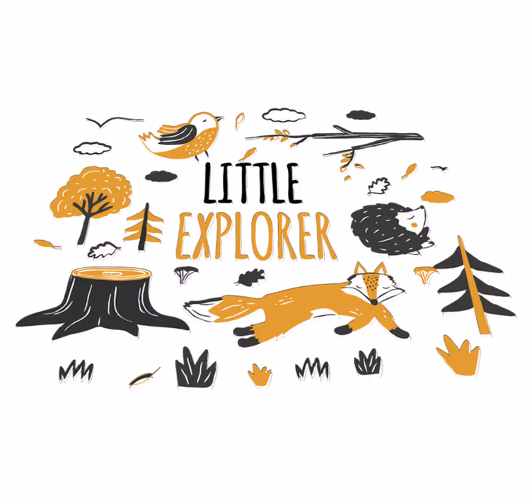 Alfombra vinílica animales pequeño explorador - TenVinilo