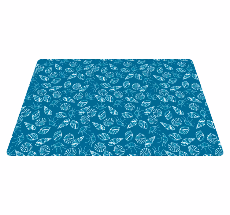 Alfombra vinílica animales de conchas marinas - TenVinilo