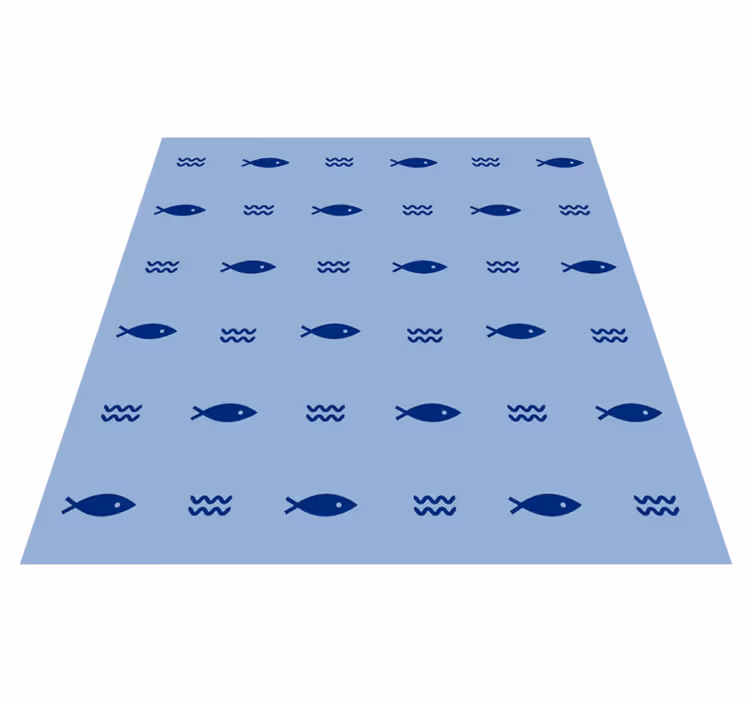 Alfombra vinílica animales diseño de peces patrón - TenVinilo