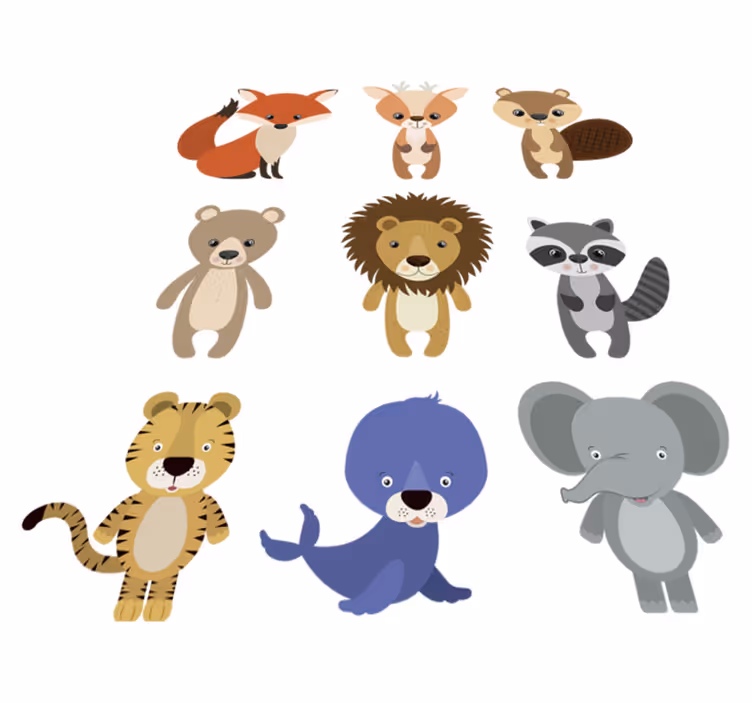 Alfombra vinílica animales decoración infantil - TenVinilo