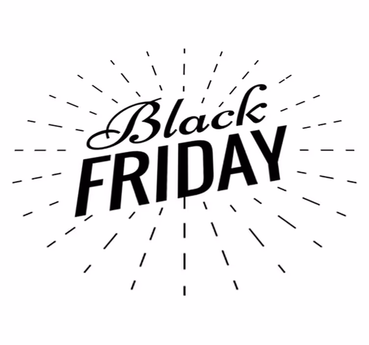 Alfombra vinílica black friday texto caligráfico brillante - TenVinilo