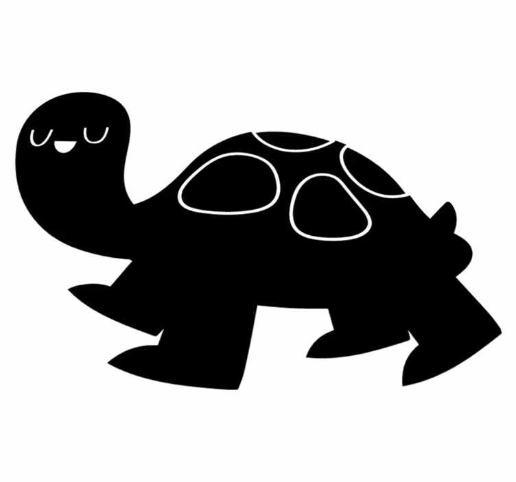 Alfombra vinílica animales tortuga negra gigante - TenVinilo