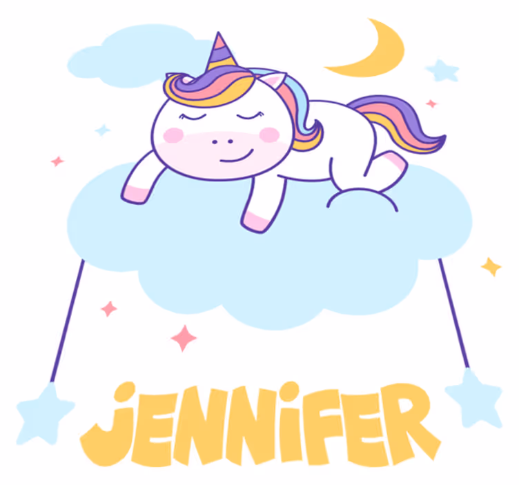 Alfombra vinílica animales unicornio durmiendo arcoíris - TenVinilo