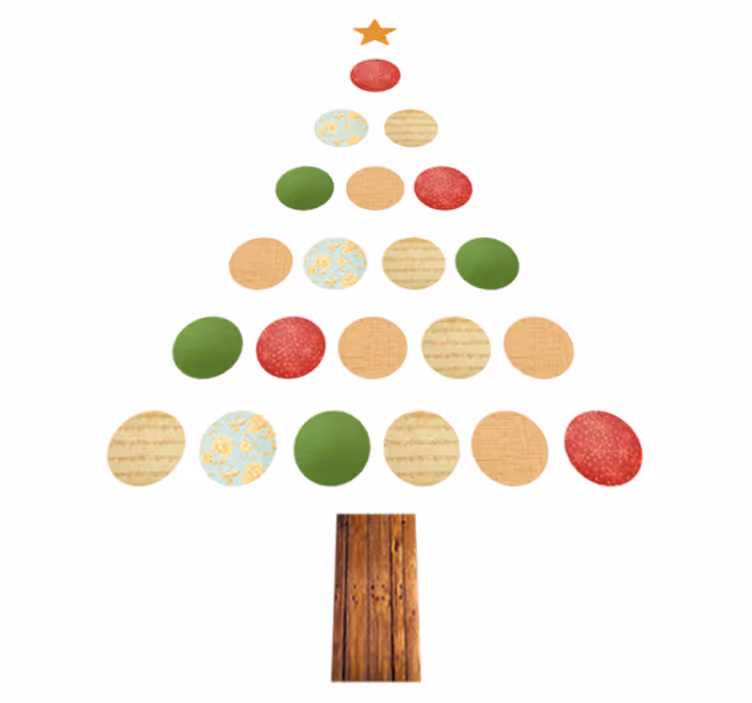 Alfombra vinílica navidad árbol colorido - TenVinilo