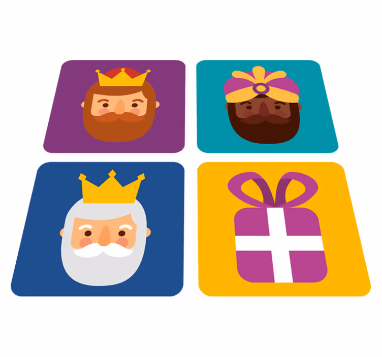 Alfombra vinílica navidad pack reyes magos - TenVinilo