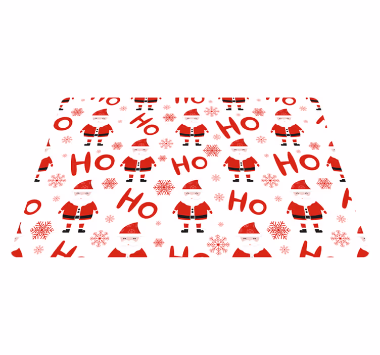 Alfombra vinílica navidad diseño santa claus y hohoho - TenVinilo