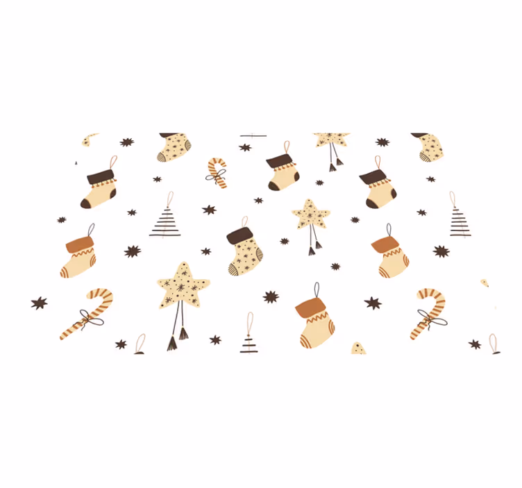 Alfombra vinílica navidad diseño de regalos brillantes - TenVinilo