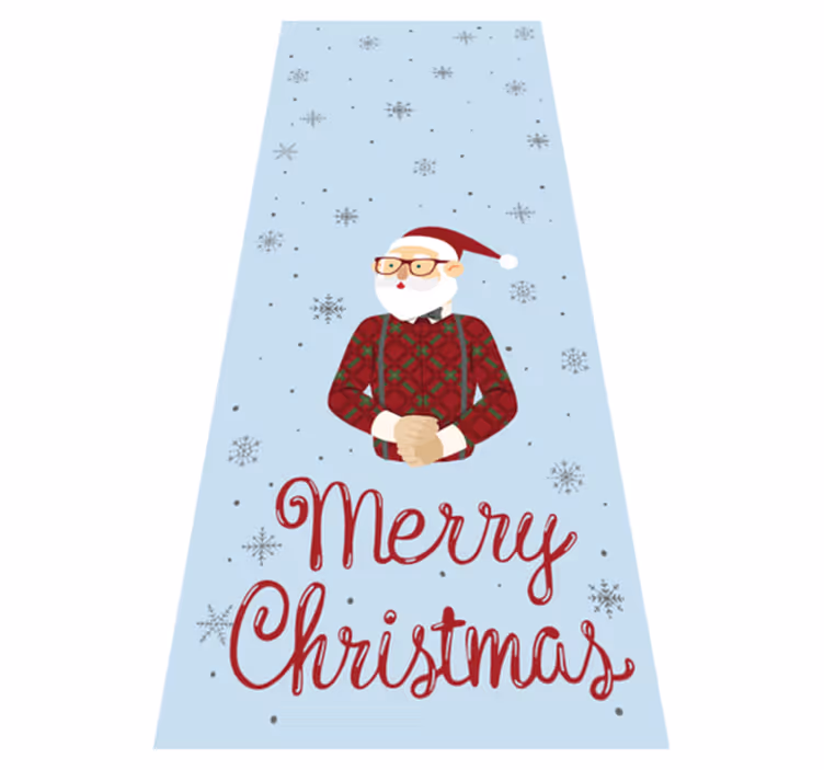 Alfombra vinílica navidad navidad hipster feliz - TenVinilo