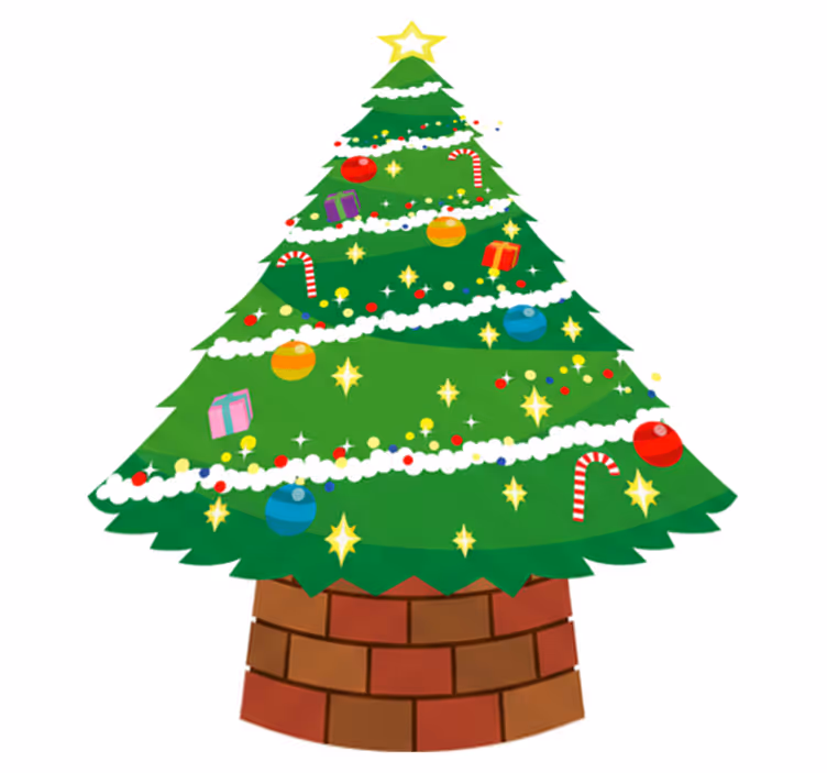 Alfombra vinílica navidad árbol de navidad - TenVinilo