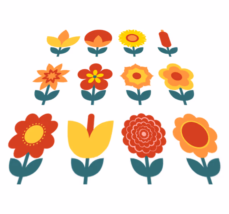 Alfombra vinílica flores colección flores de verano - TenVinilo