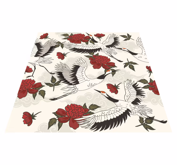 Alfombra vinílica flores tonos tierra calmantes - TenVinilo