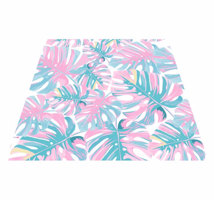 Alfombra vinílica flores monstera deliciosa - TenVinilo