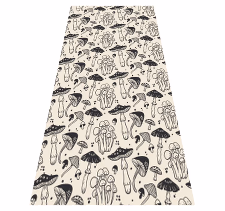Alfombra vinílica flores dibujo de setas negras - TenVinilo