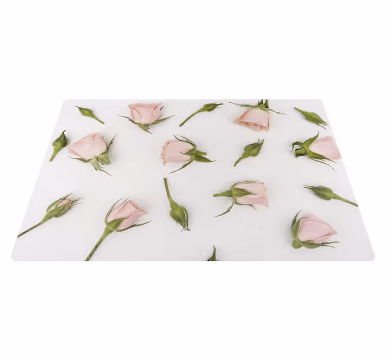 Alfombra vinílica flores flor romántica de primavera - TenVinilo