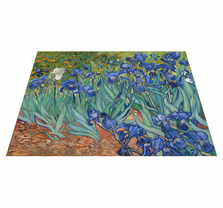 Alfombra vinílica flores flores de van gogh - TenVinilo