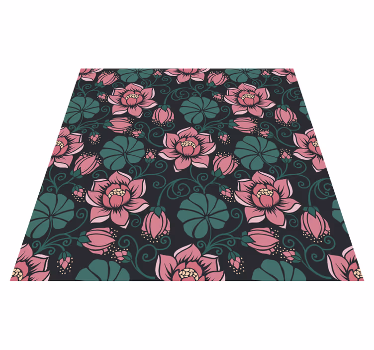 Alfombra vinílica flores trepadoras florales - TenVinilo
