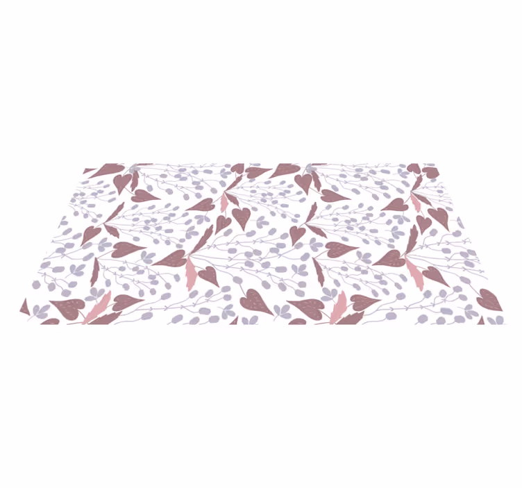 Alfombra vinílica flores patrón de flores vintage - TenVinilo