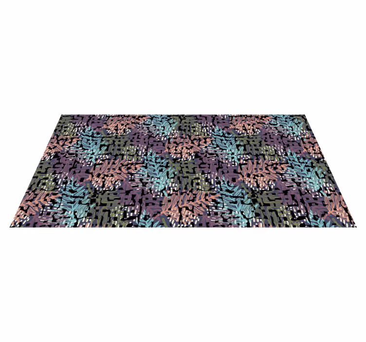 Alfombra vinílica flores coloridas y vibrantes - TenVinilo