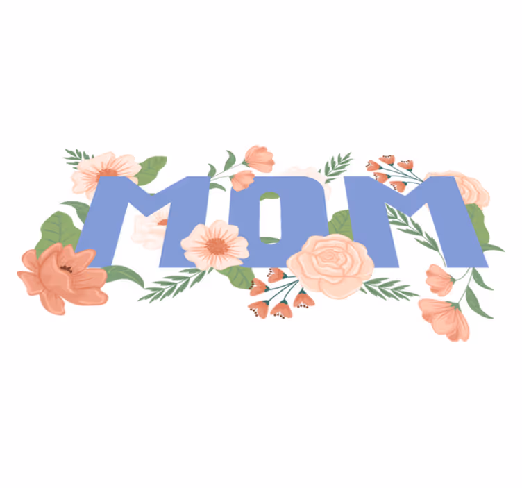 Alfombra vinílica flores ilustración floral día de la madre - TenVinilo