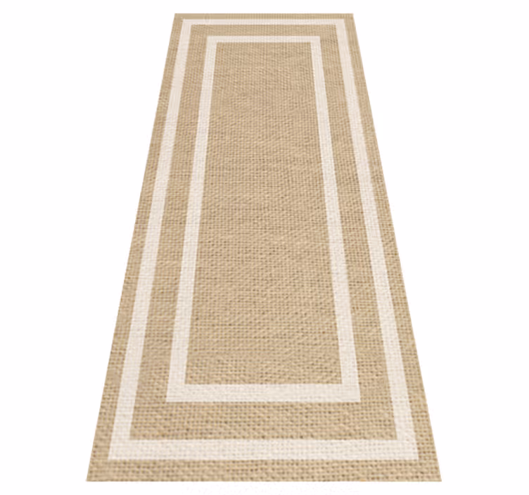 Alfombra vinílica minimalista textura trenzada natural - TenVinilo