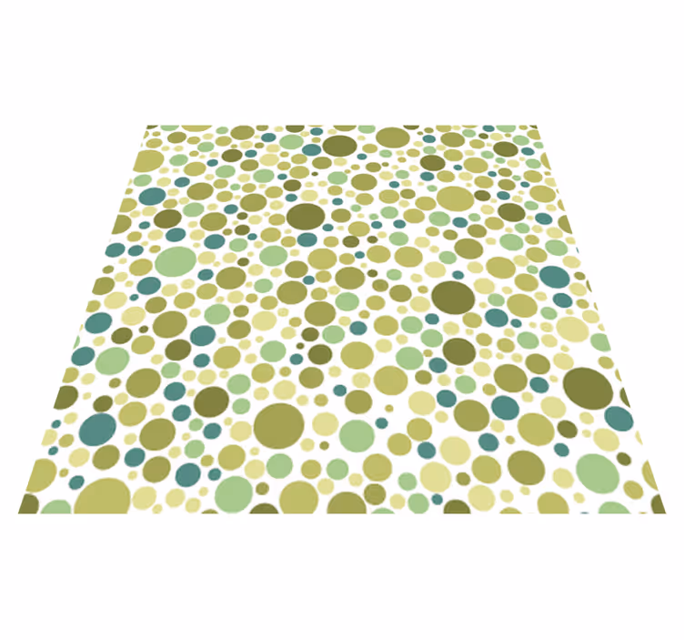 Alfombra vinilo comedor puntos verdes - TenVinilo
