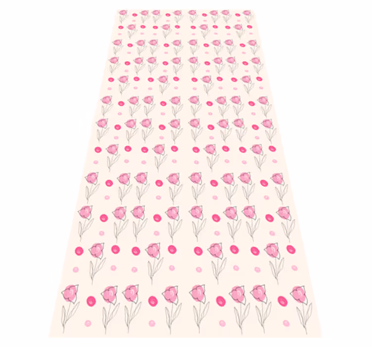 Alfombra vinílica flores bugambilia pattern - TenVinilo