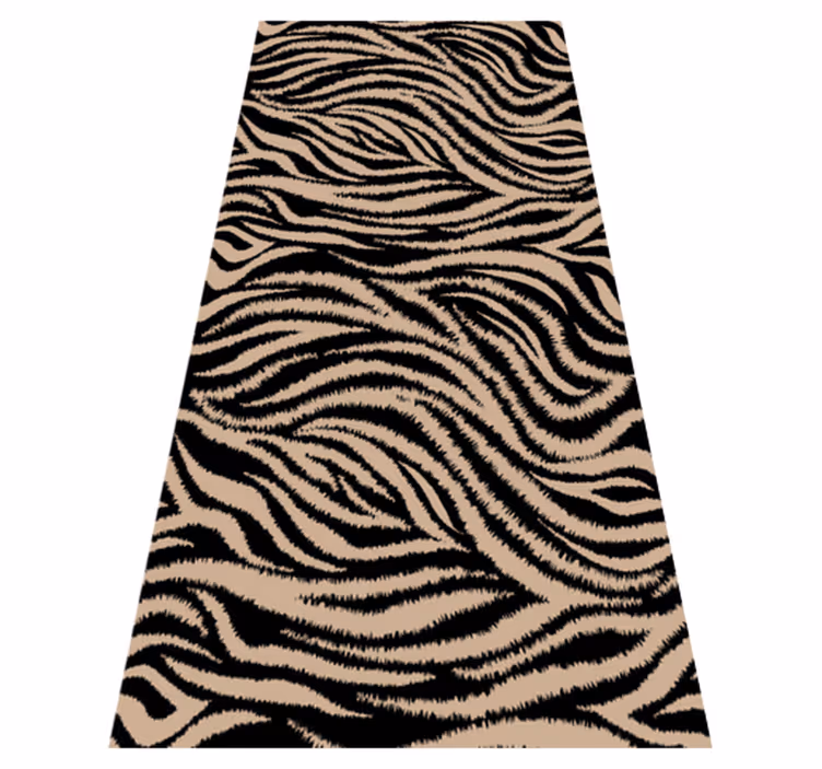 Alfombra vinílica animal print diseño de rayas zebra - TenVinilo