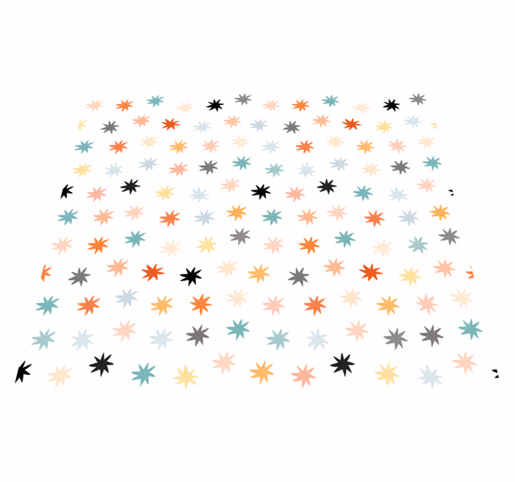 Alfombra vinílica de estrellas patrón geométrico - TenVinilo