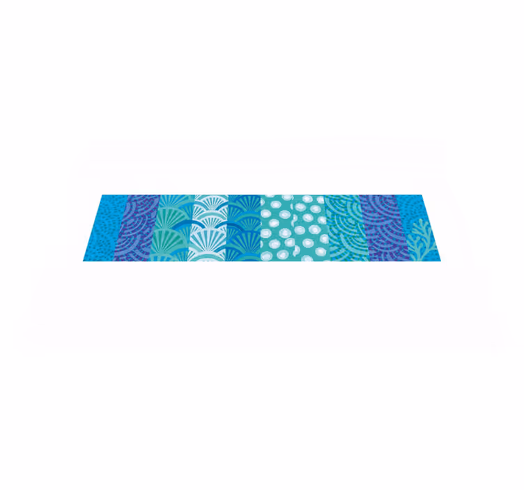 Alfombra vinílica salón diseño océano turquesa - TenVinilo