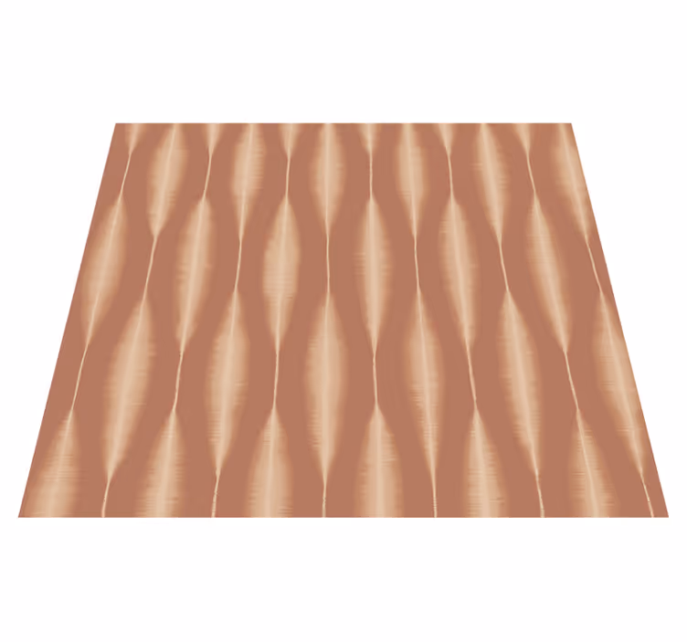 Alfombra vinílica geométrica ikat kasuri mousse marrón - TenVinilo