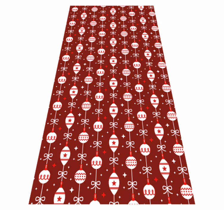 Alfombra vinílica navidad adornos navideños - TenVinilo