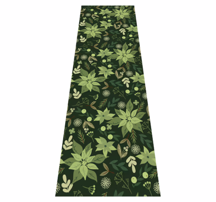 Alfombra vinílica navidad decoración navideña verde - TenVinilo
