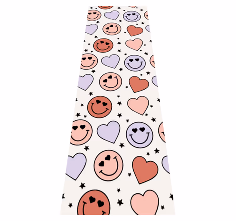 Alfombra vinílica dormitorio amor y sonrisas - TenVinilo