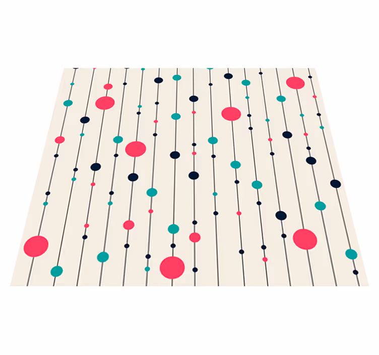Alfombra vinílica dormitorio patrón de puntos encantadores - TenVinilo