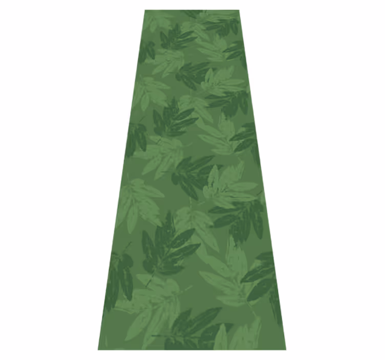 Alfombra vinílica dormitorio hojas verdes sencillas - TenVinilo
