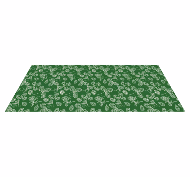 Alfombra vinílica naturaleza motivo verde foliado - TenVinilo