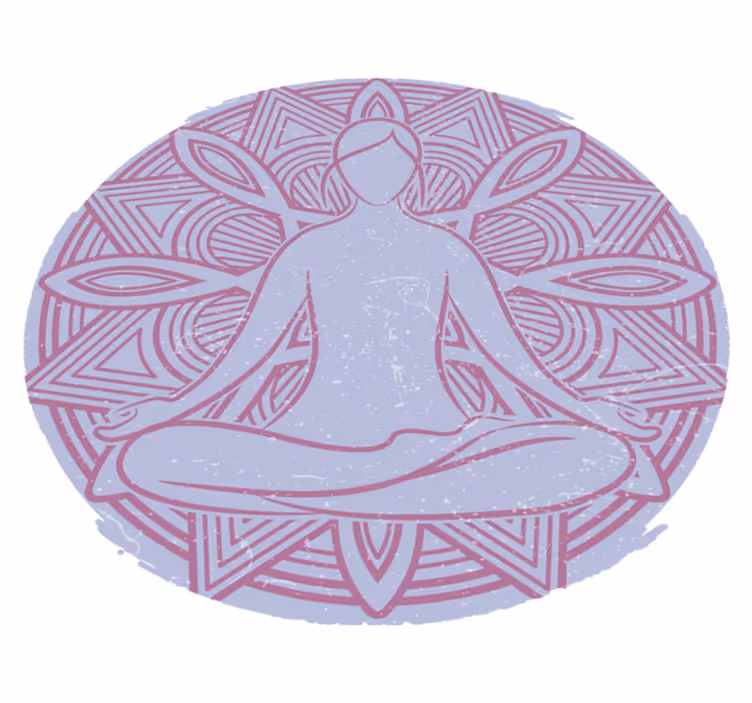 Alfombra vinílica naturaleza figura mandala meditativa - TenVinilo