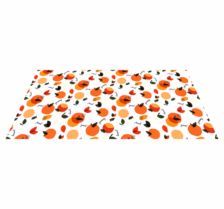 Alfombra vinílica naturaleza arreglo inspirado en frutas - TenVinilo