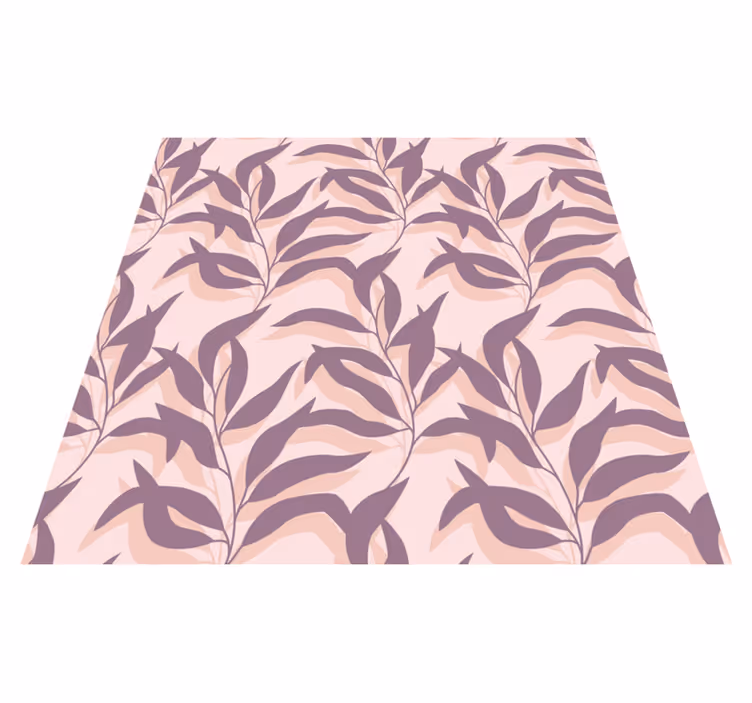 Alfombra vinílica flores palma tropical rosada - TenVinilo