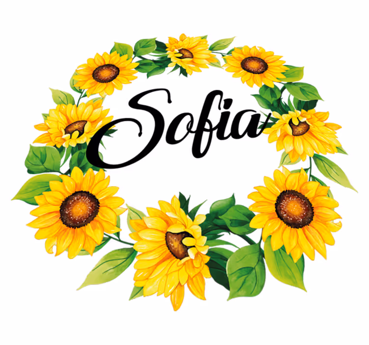 Alfombra vinílica flores corona de flores verano - TenVinilo