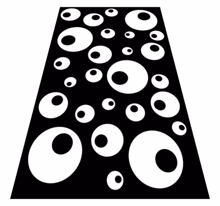 Alfombra vinílica geométrica perlas de agua - TenVinilo