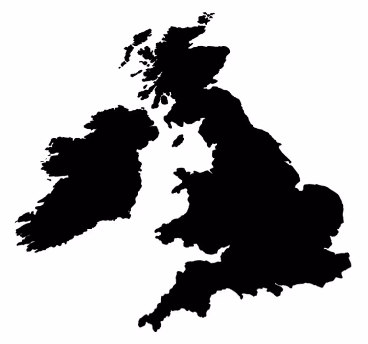 Alfombra vinílica mapamundi mapa inglaterra en color - TenVinilo