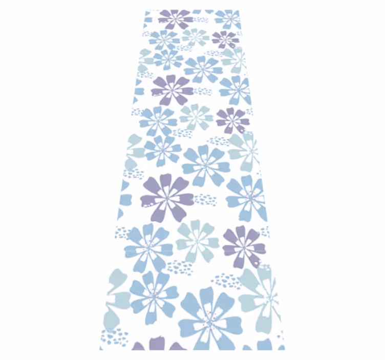 Alfombra vinílica baño diseño floral pastel - TenVinilo