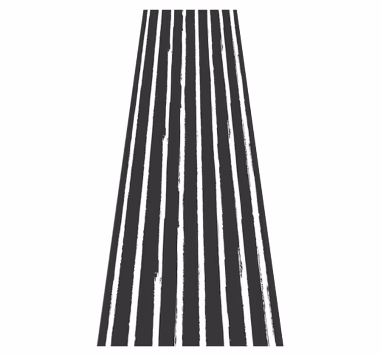 Alfombra vinílica baño líneas modernas en blanco y negro - TenVinilo