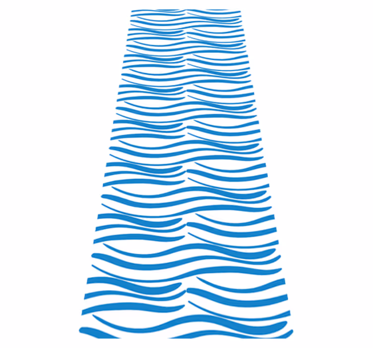 Alfombra vinílica baño patrón de pequeñas olas - TenVinilo