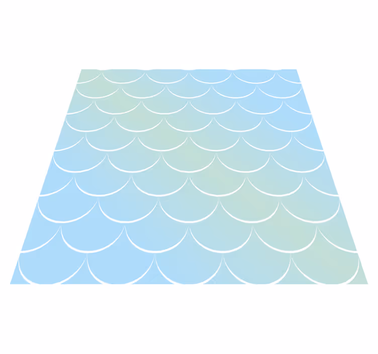 Alfombra vinílica baño patrón escamas pastel - TenVinilo