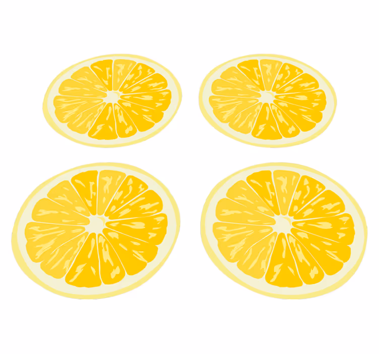 Alfombra vinílica cocina pack de pegatinas de limones - TenVinilo